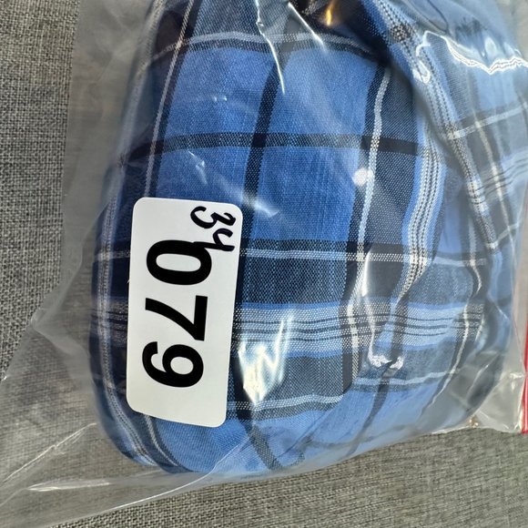 Brand New! St Johns Bay Peasant Top Blue Plaid Size OX Cotton & Rayon MSRP: $50 - Picture 9 of 9